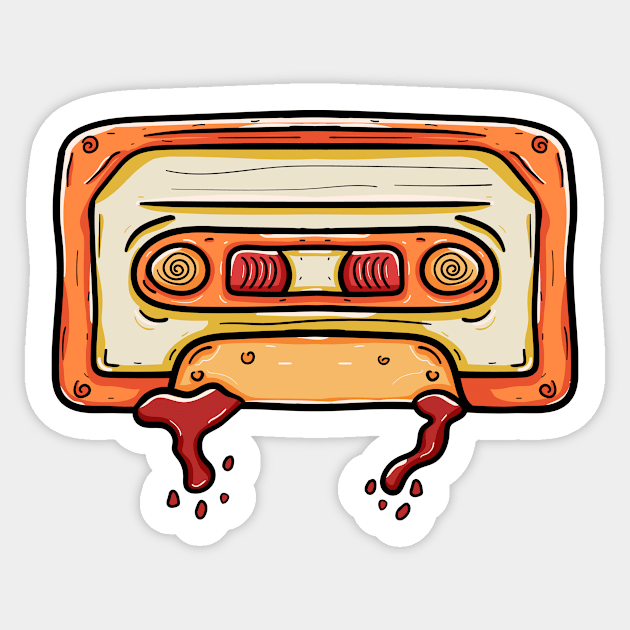 Orange old mixtape Sticker by happymonday